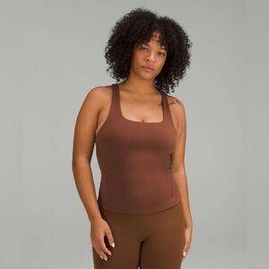 lululemon athletica Brown Scoop Neck Tank Top